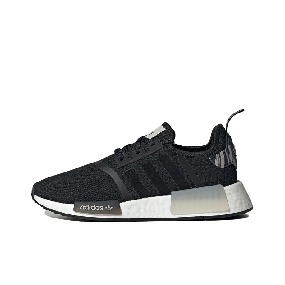 Adidas Originals NMD_R1 Slip-resistant Low Top Повседневная обувь Женская Черный Белый