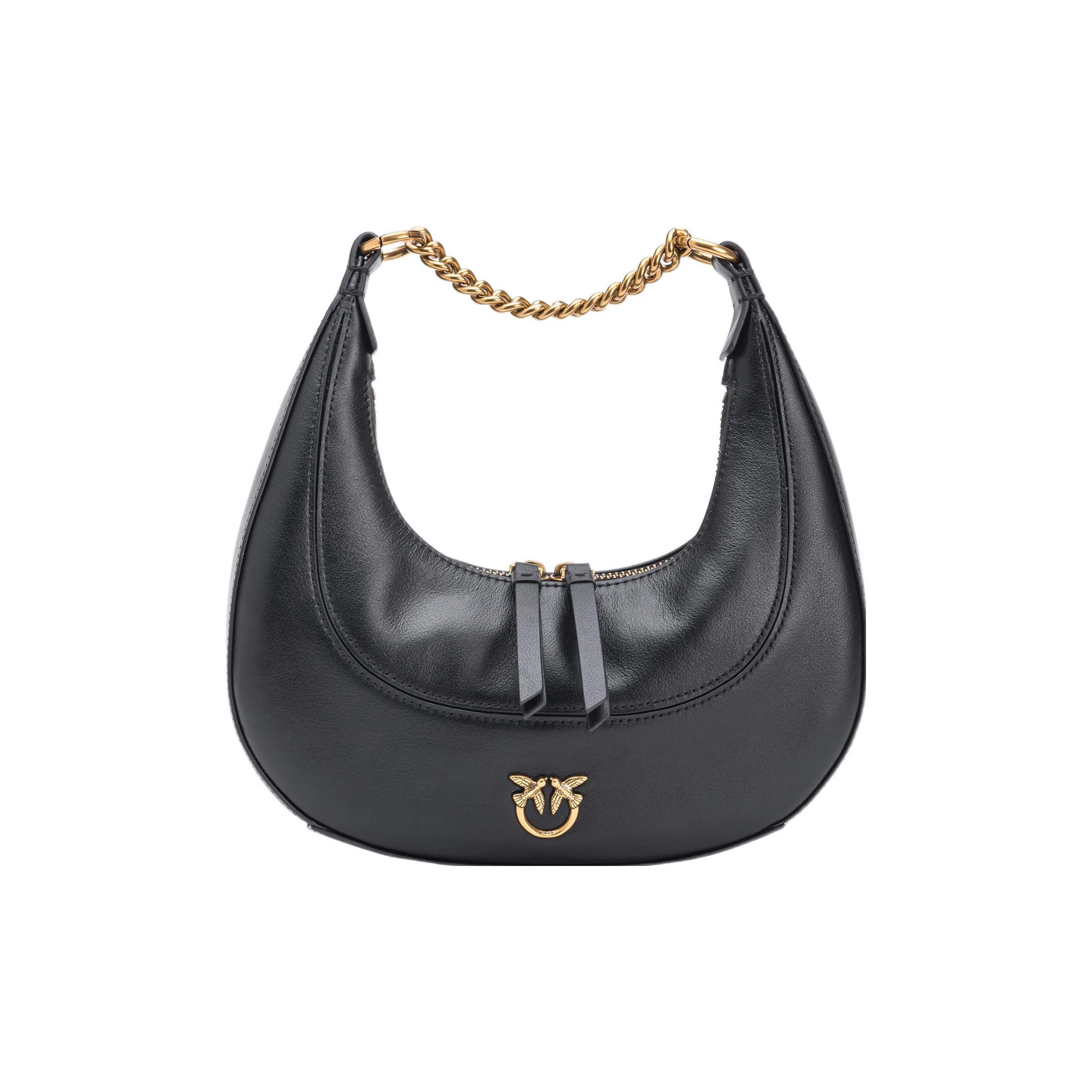 PINKO Brioche Телячья кожа Сумка Сумка через плечо Женская Черная