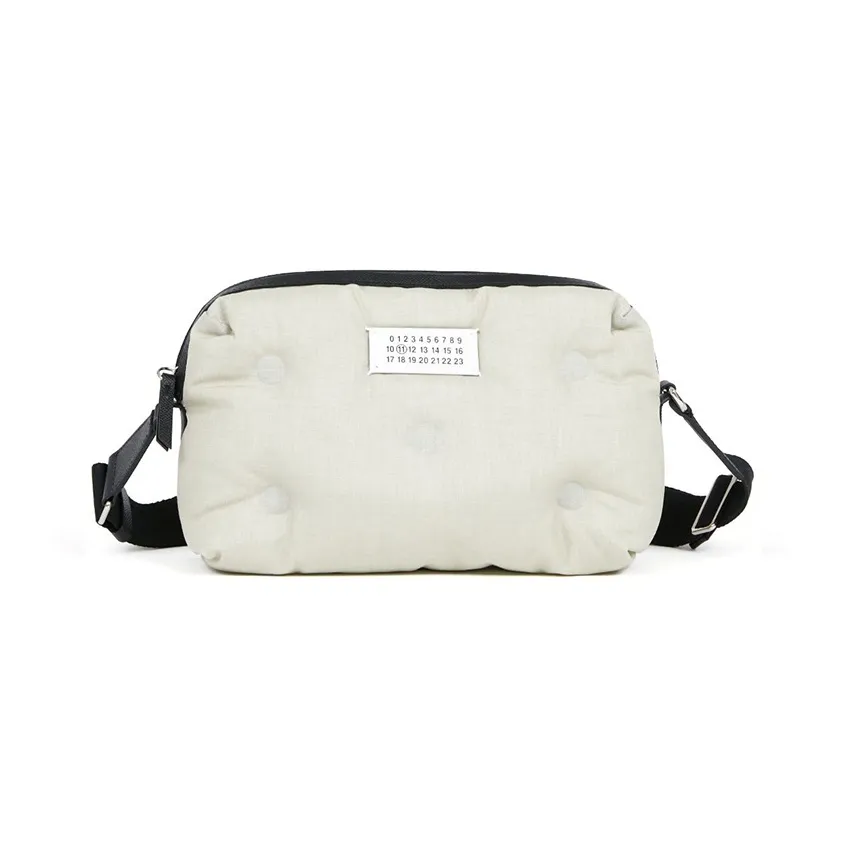 Maison Margiela Polyester Crossbody Bag Shoulder Bag Men's Light Gray & Black