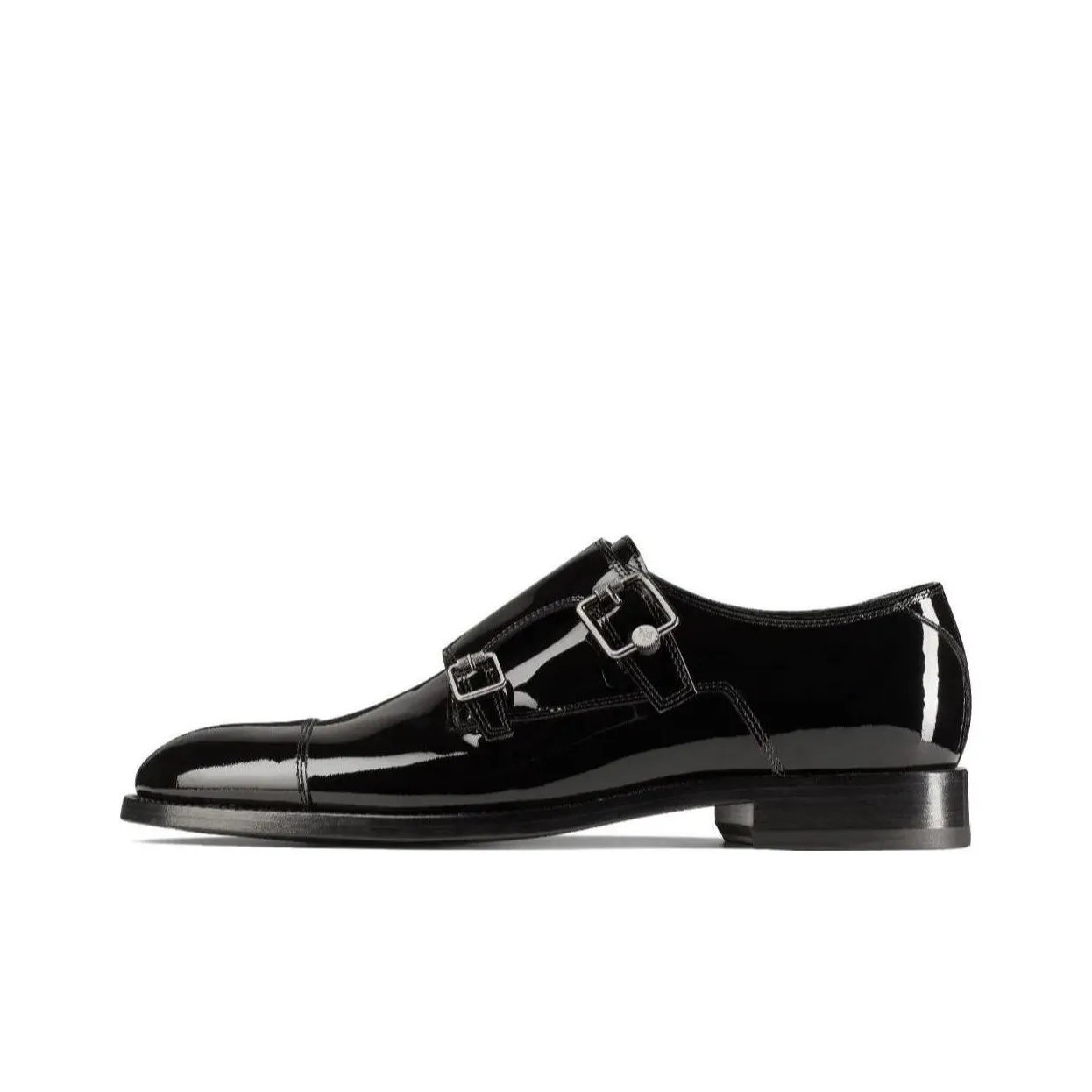 Jimmy Choo Finnion Leather Monk Shoes