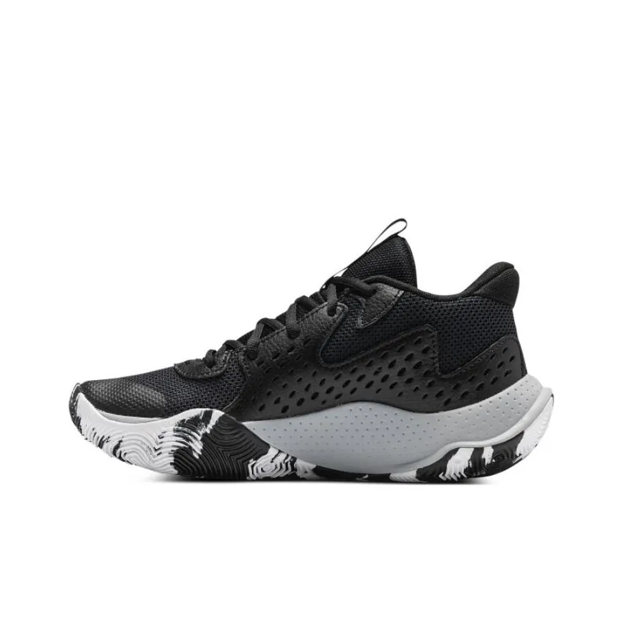 Under Armour Jet '23 Амортизация Износостойкие Низкие Баскетбольные Кроссовки Унисекс Черные