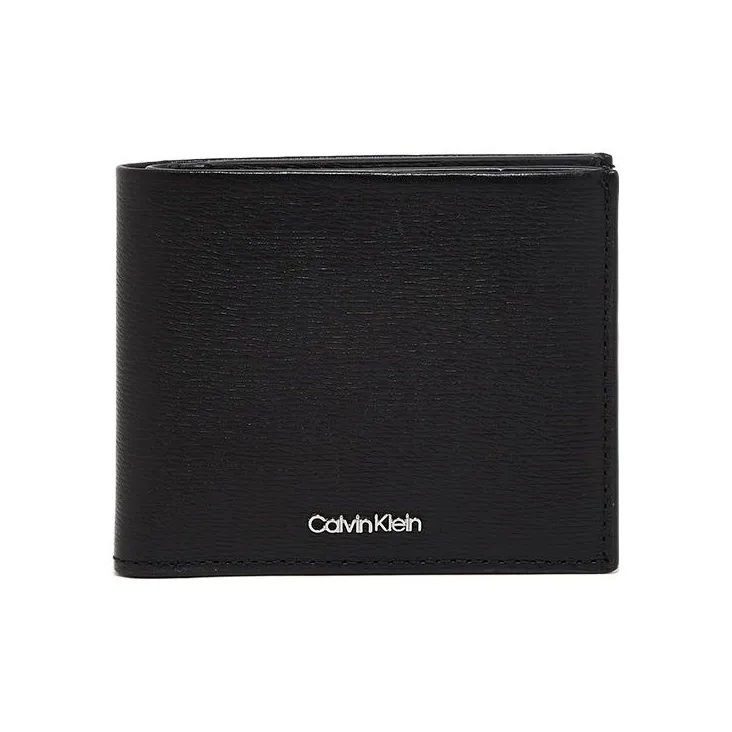 CALVIN KLEIN Leather Wallet Regular Men's Black