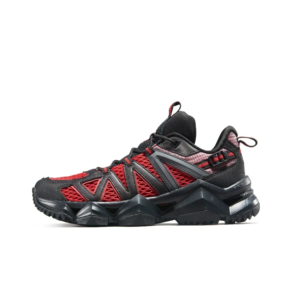 RAX Slip-resistant Breathable Lightweight Low-Top Streetwear Men's Red Black Рекс Слип-резистентный Дышащий Легкий Низкий Топ Уличная Обувь Мужская Красный Черный