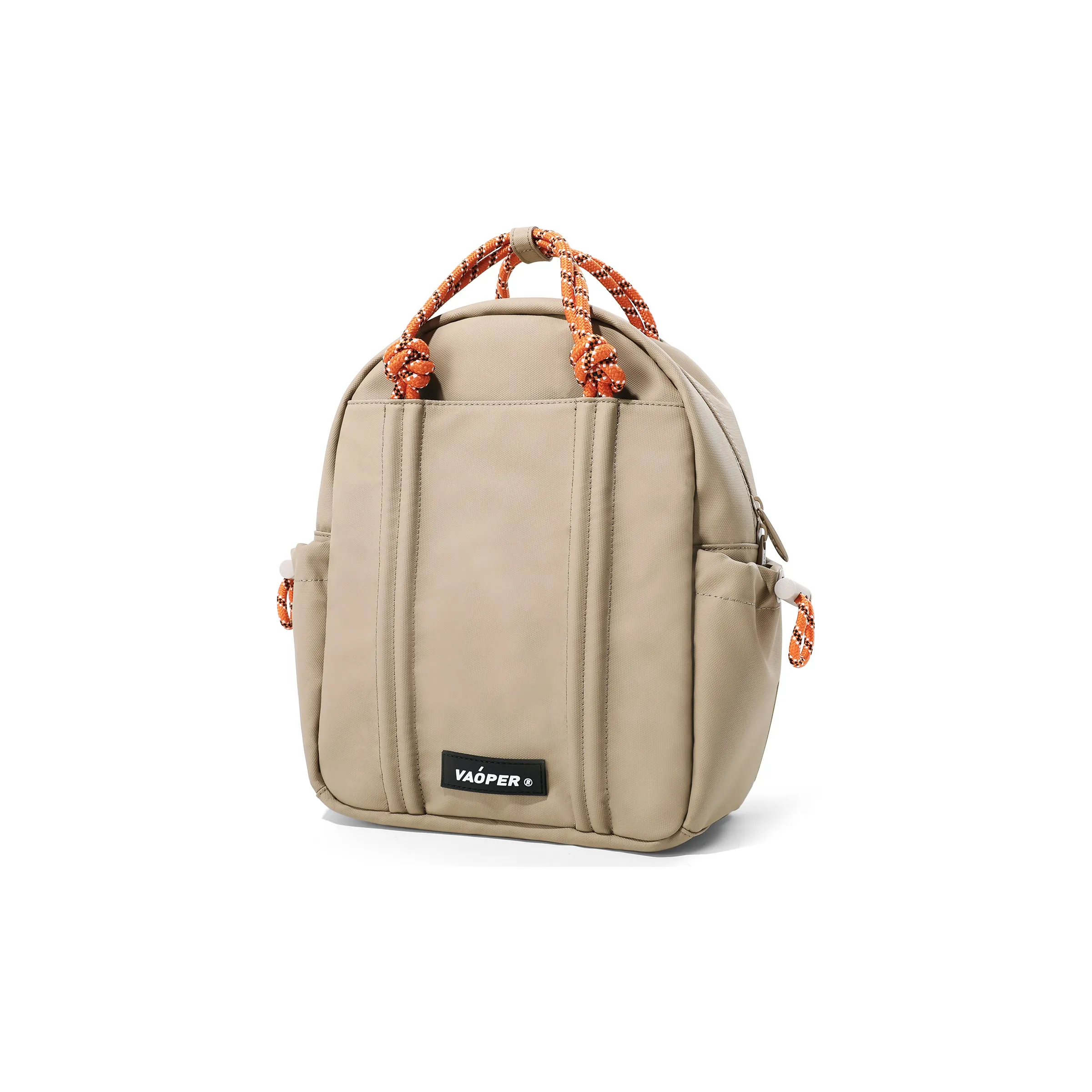 VAOPER Polyester Backpack Large Size Unisex Black/Brown
