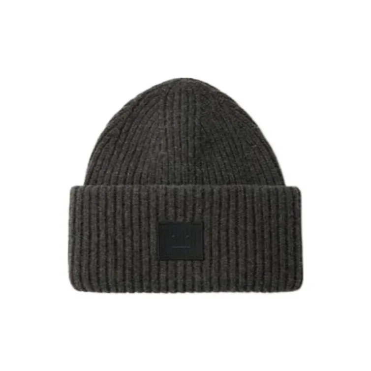 ACNE STUDIOS Шерсть Бини Унисекс Угольный Серый Смешанный Цвет
