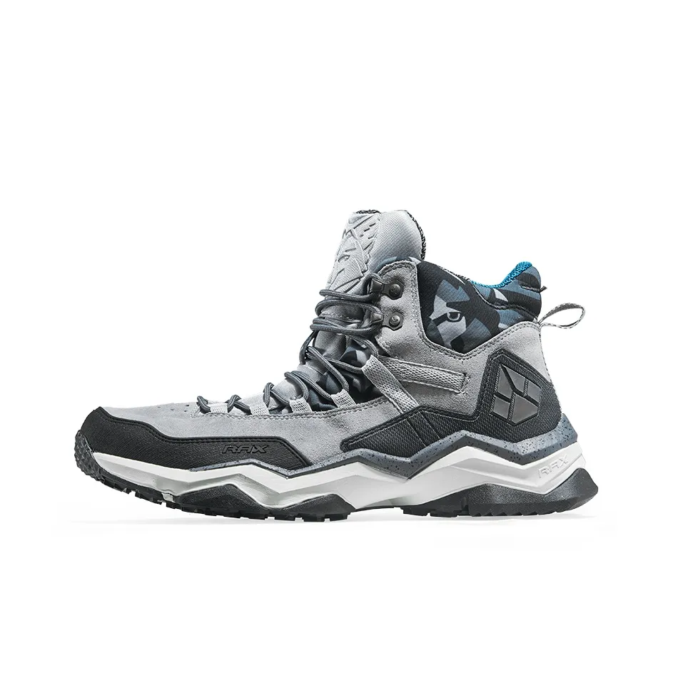 RAX Водонепроницаемый и Износостойкий Высокий Топ Уличная Обувь Мужская Светло-Серый