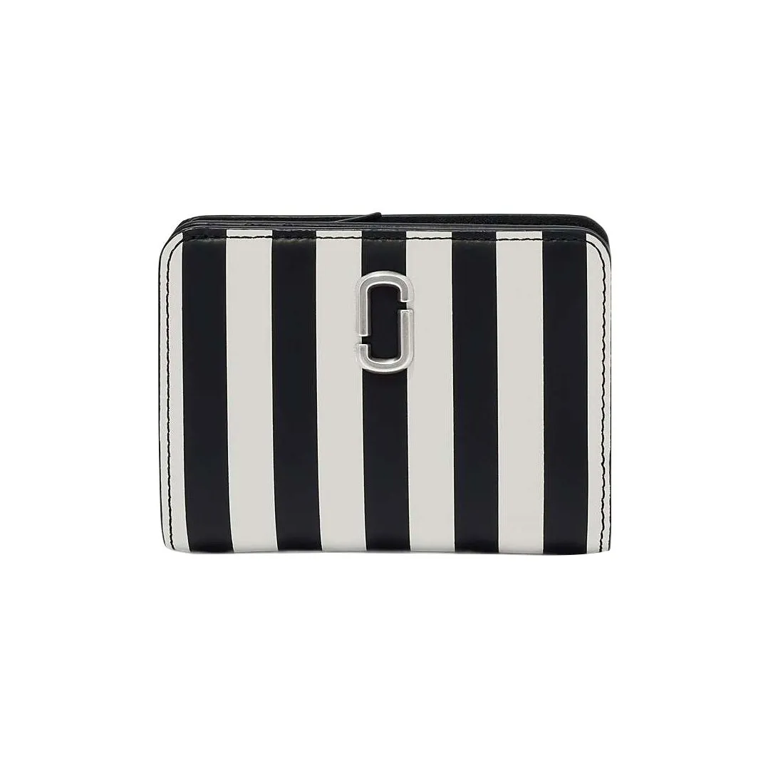 MARC JACOBS Leather Wallet Mini Women's Black/White