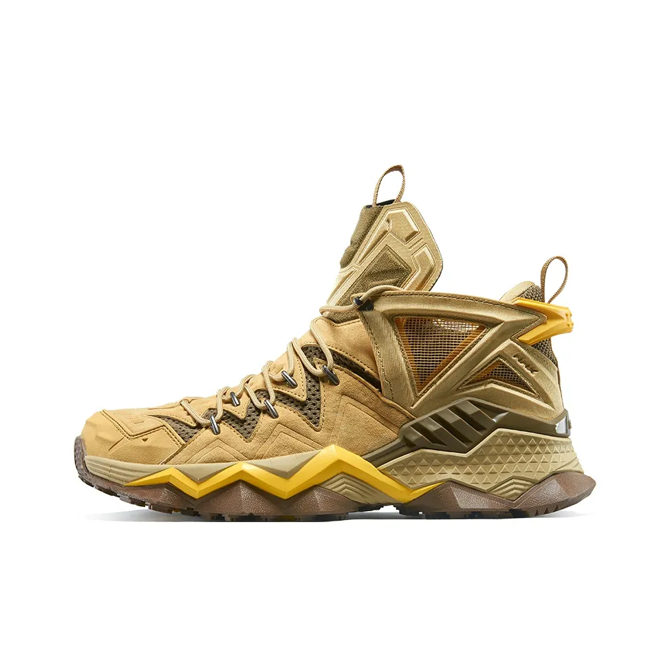 RAX Легкий Дышащий And Противоскользящий MID Топ Уличная обувь Мужская Коричнево-желтая