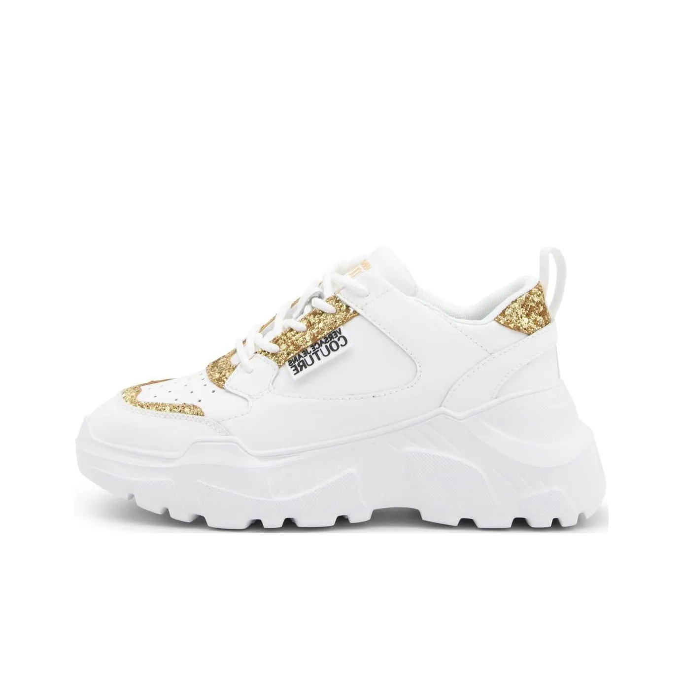 VERSACE JEANS Couture Logo-patch Glitter-detailing Sneakers