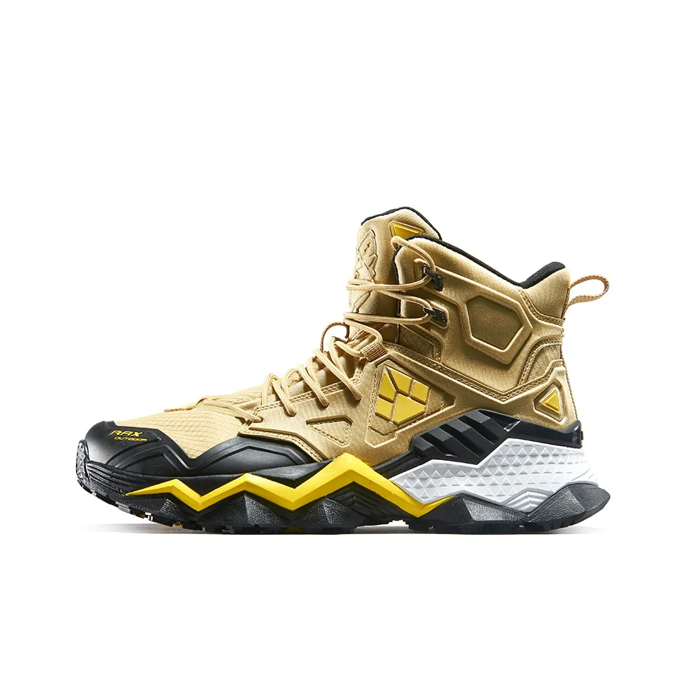 RAX Slip-resistant Breathable Lightweight High Top Streetwear Men's Light Khaki Рекс Слип-резистентный Дышащий Легкий Высокий Топ Уличная Обувь Мужская Светлый Хаки