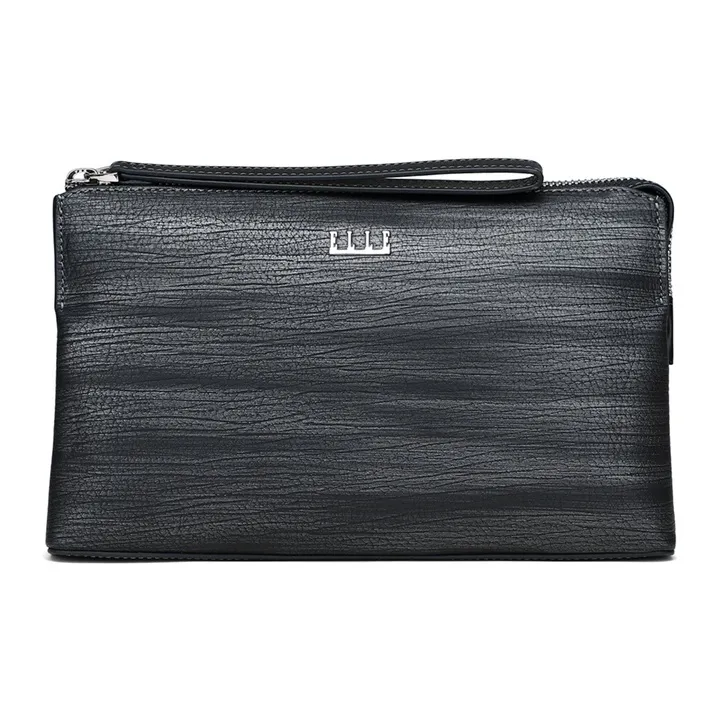 ELLE HOMME Cow Leather Handle Bag Clutch Regular Men's Black Gray Color