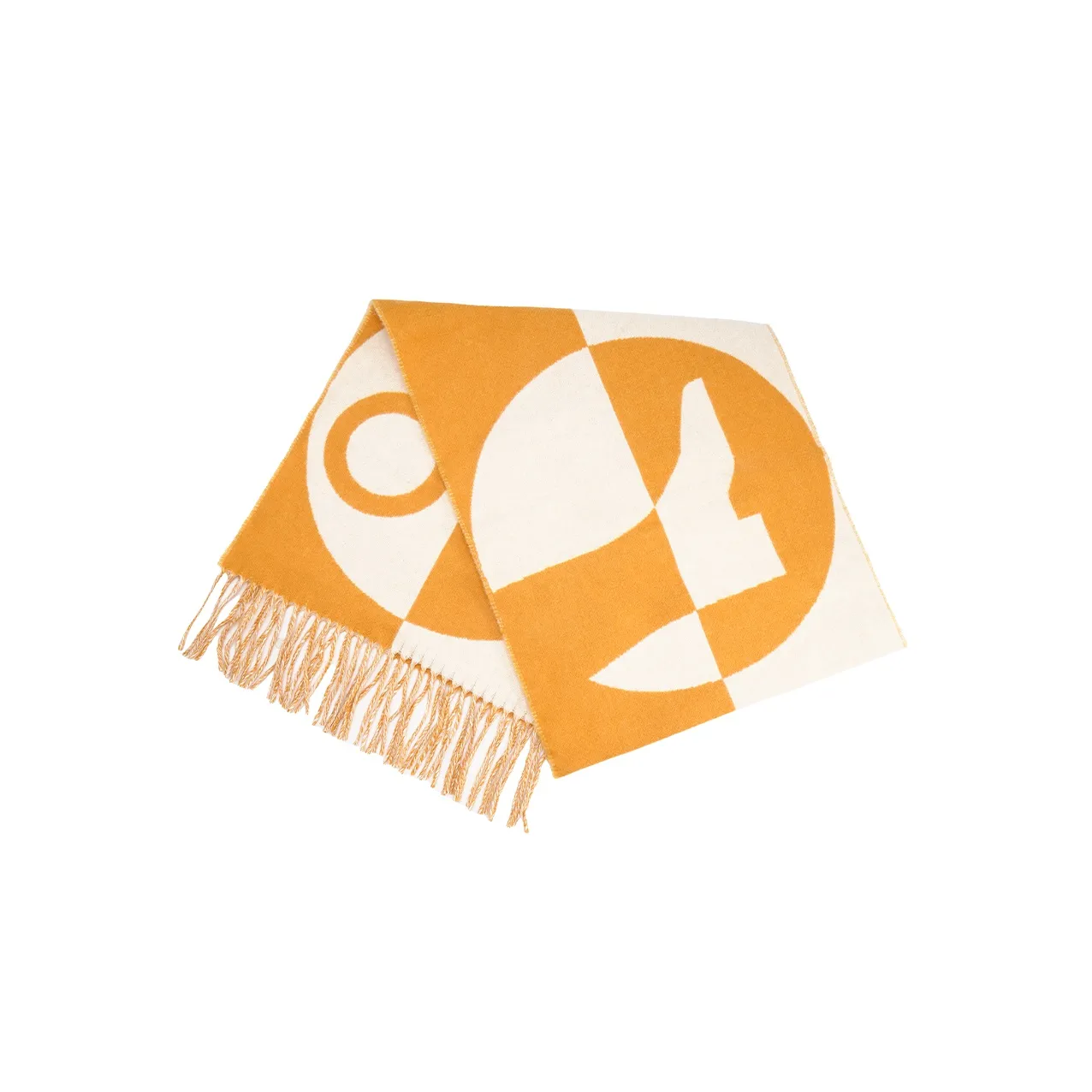 HERMES Cashmere Knit Scarves Unisex