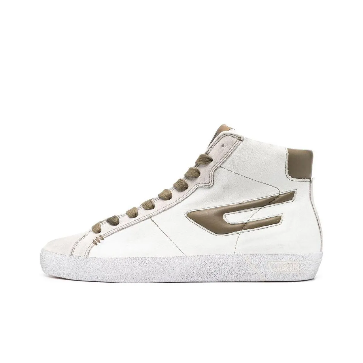 DIESEL Высокие Кроссовки для скейтбординга Мужские Белые Коричневые