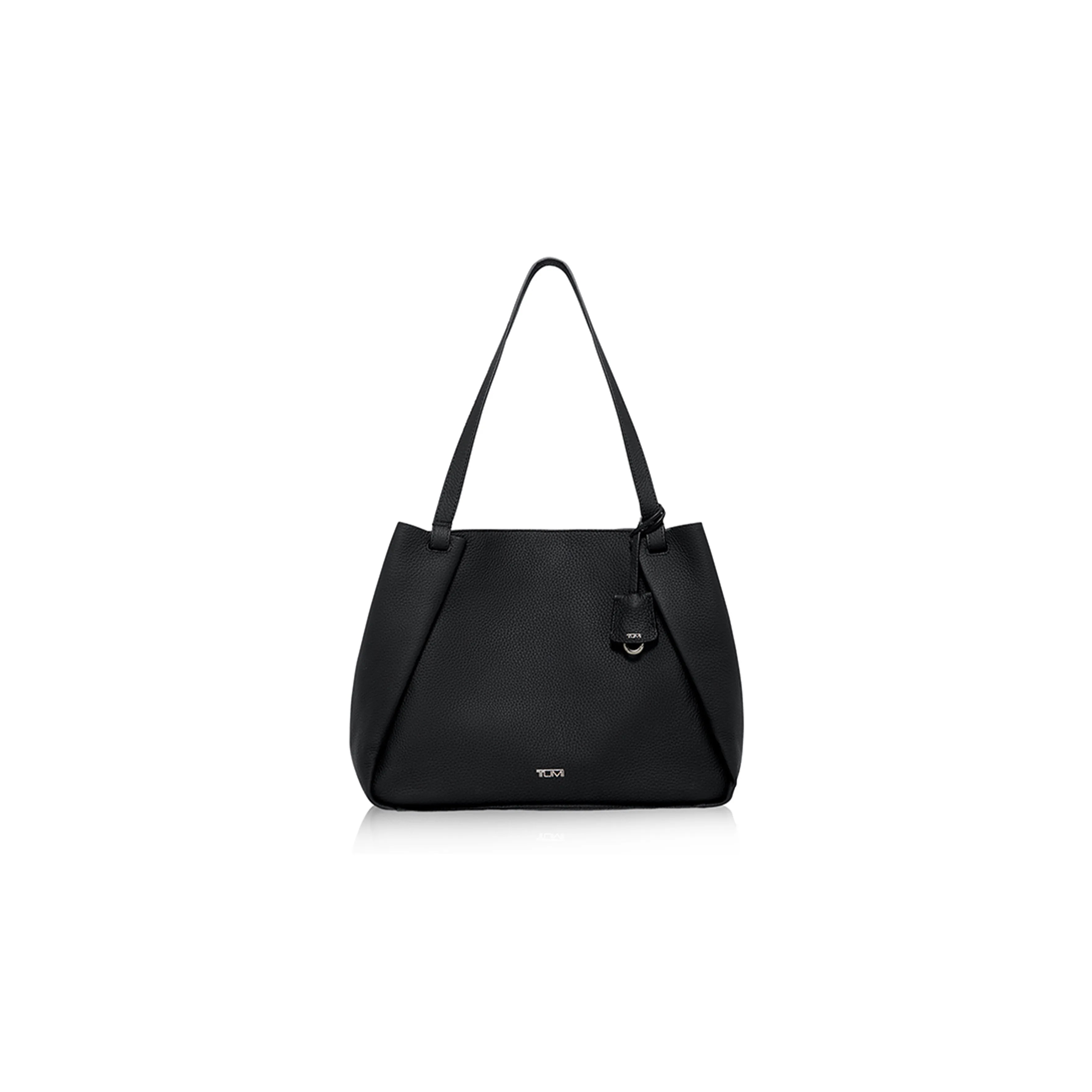 TUMI Cow Leather Tote Bag, Shopping Bag, Handbag, Shoulder Bag Women's Black
