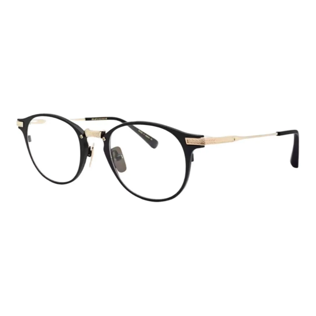 DITA Plate And Metal Oval Eyeglass Frames Unisex Black