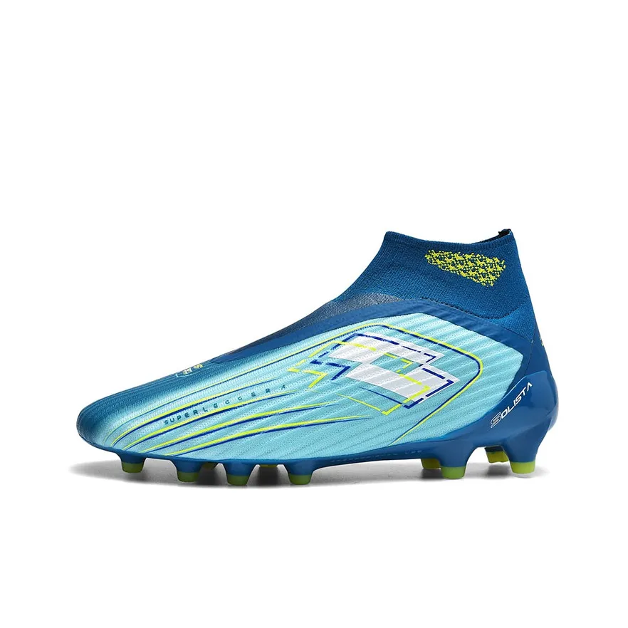 LOTTO Cushioned Slip-Resistant Soccer Shoes Men's Blue