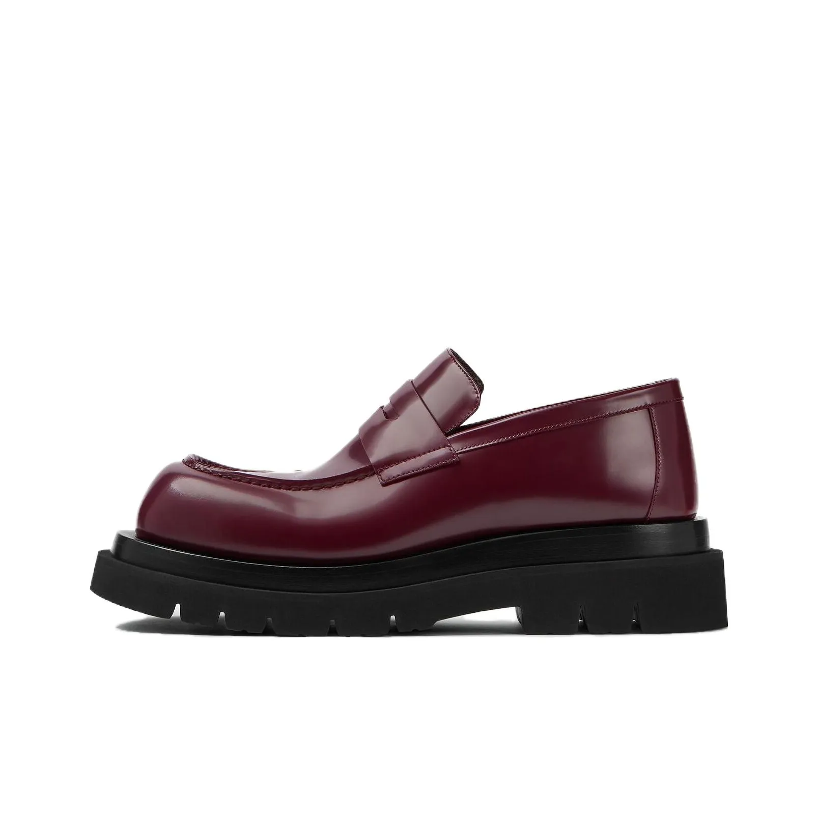 Bottega Veneta Lug Loafers Men's Burgundy