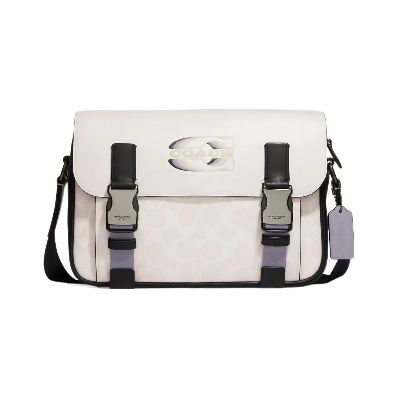 COACH Сумка через плечо из коровьей кожи курьерская сумка большая унисекс белая