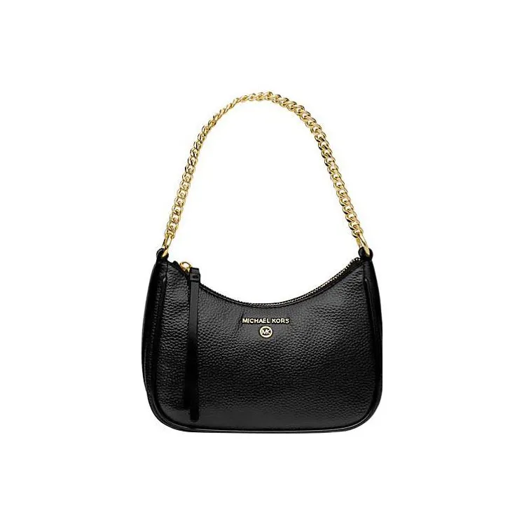 MICHAEL KORS Jet Set Charm Litchi Grain Leather One Shoulder Bag Small Women's Black