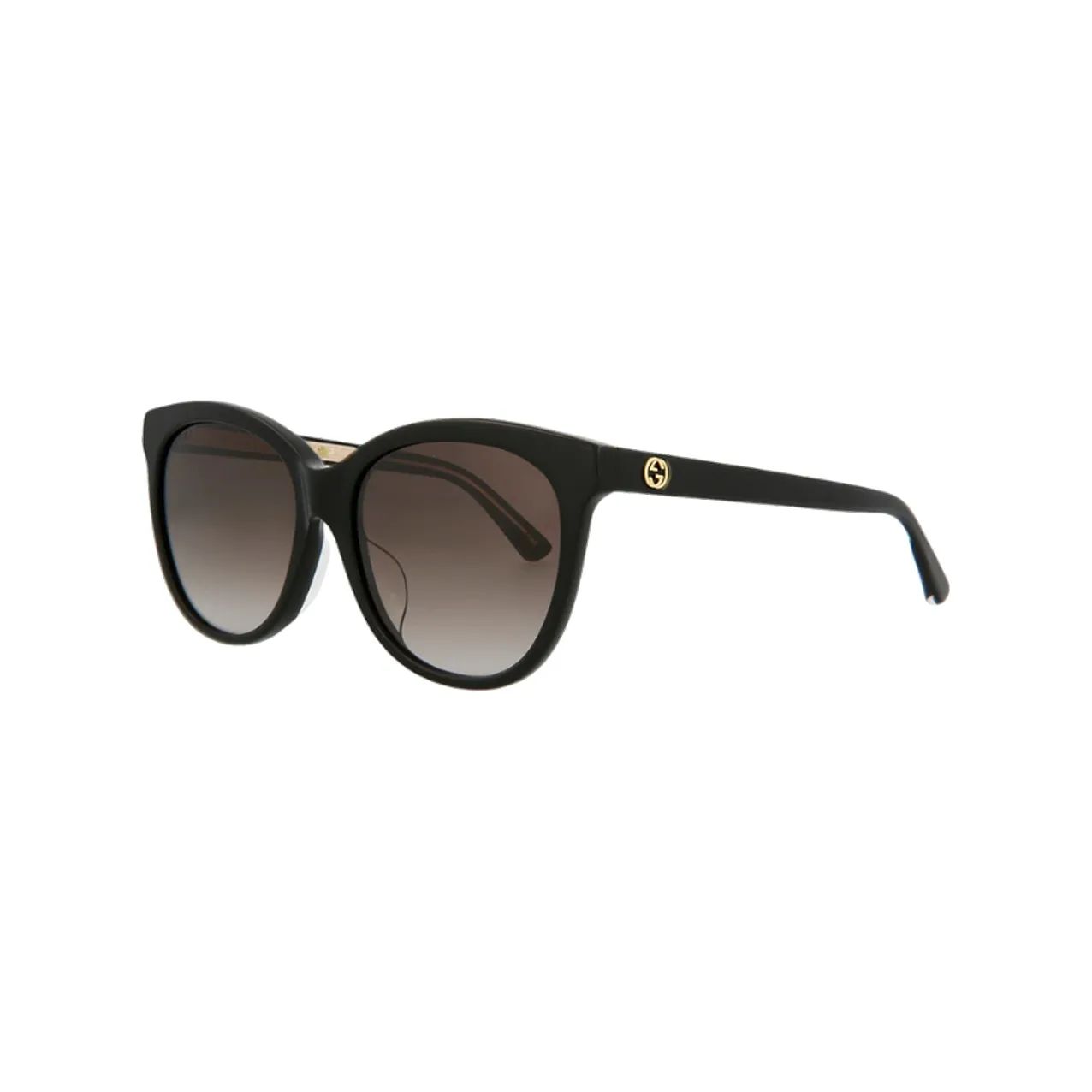 GUCCI Acetate Irregular Shape Sunglasses Unisex Black