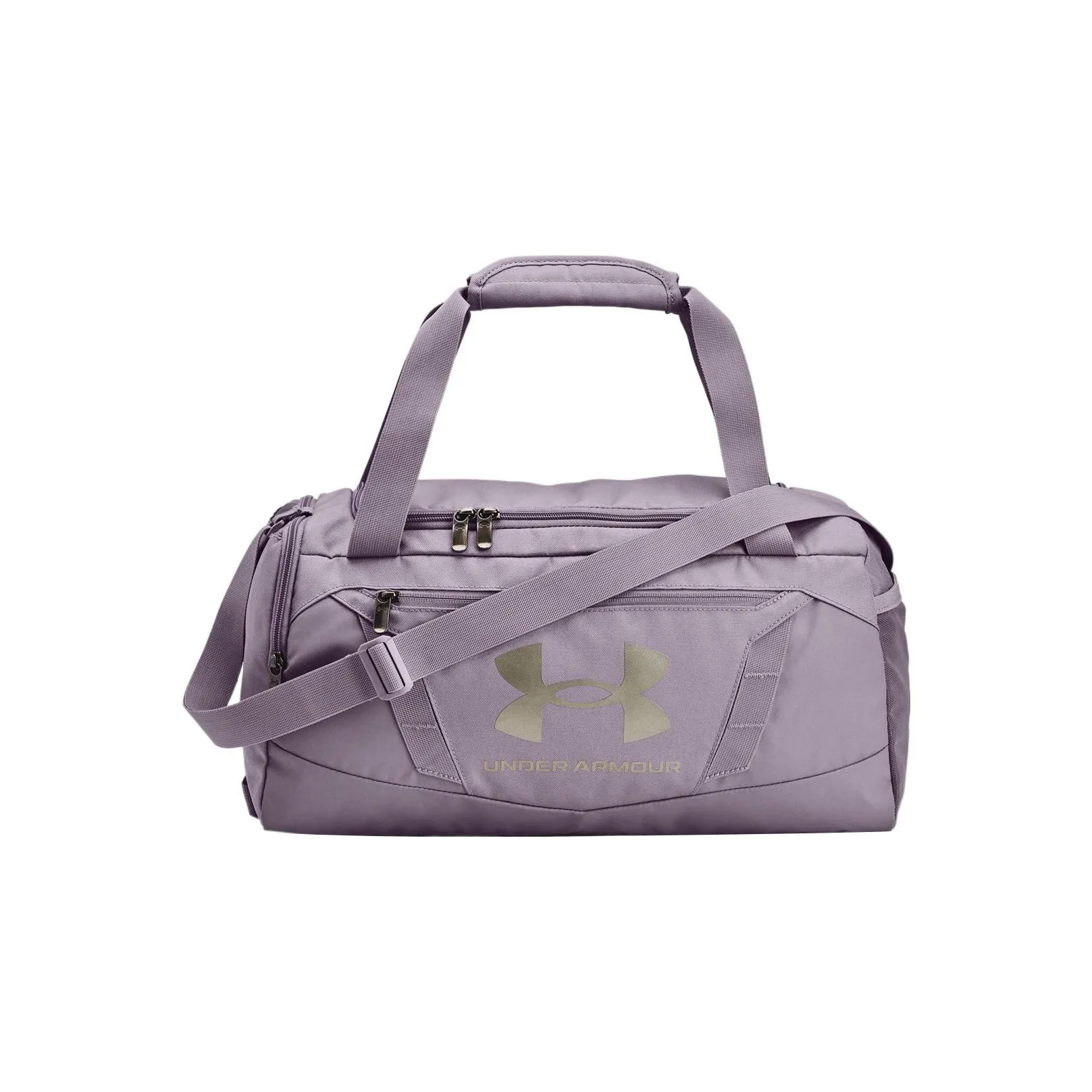 Under Armour Polyester Gym Bag, Handbag, Shoulder Bag, Crossbody Bag, Travel Bag Extra Small Unisex Violet Gray