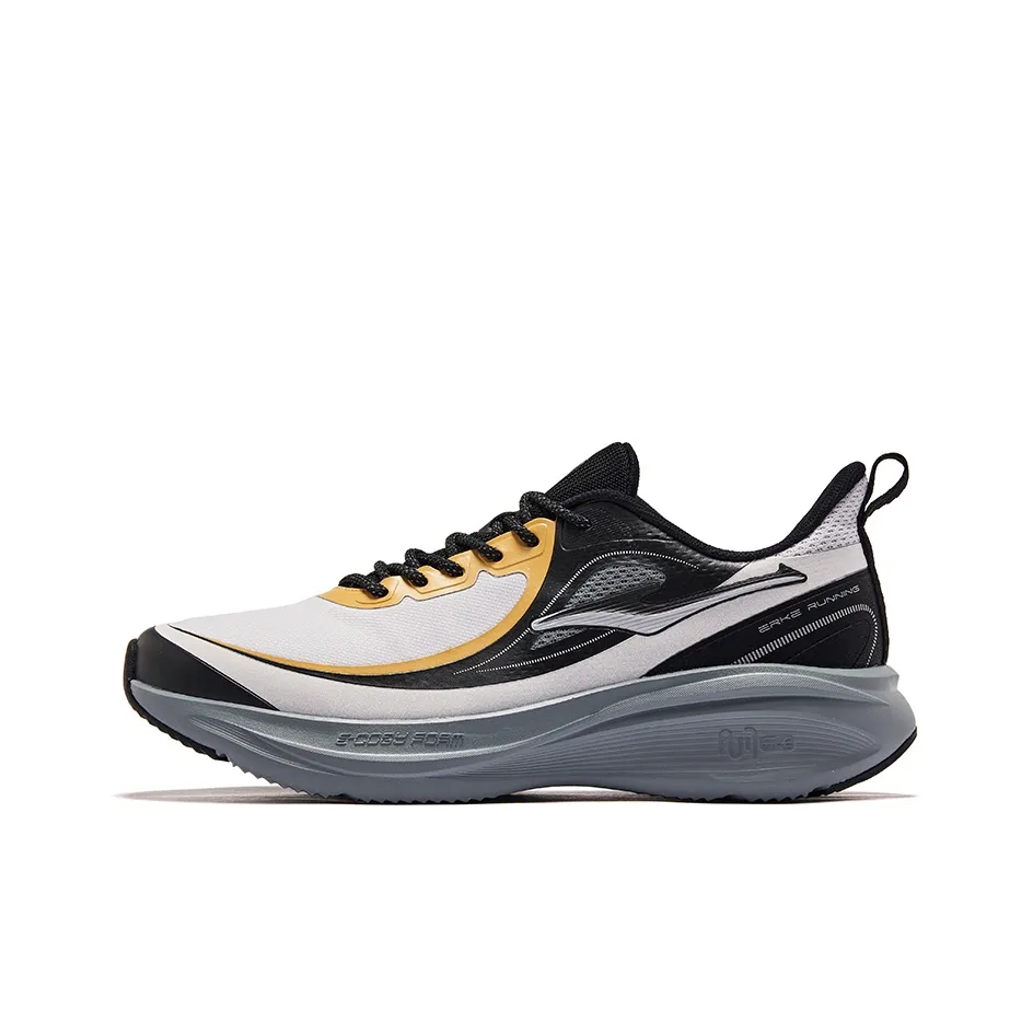 Erke Runaway Low Top Running Shoes Men's Black Gray