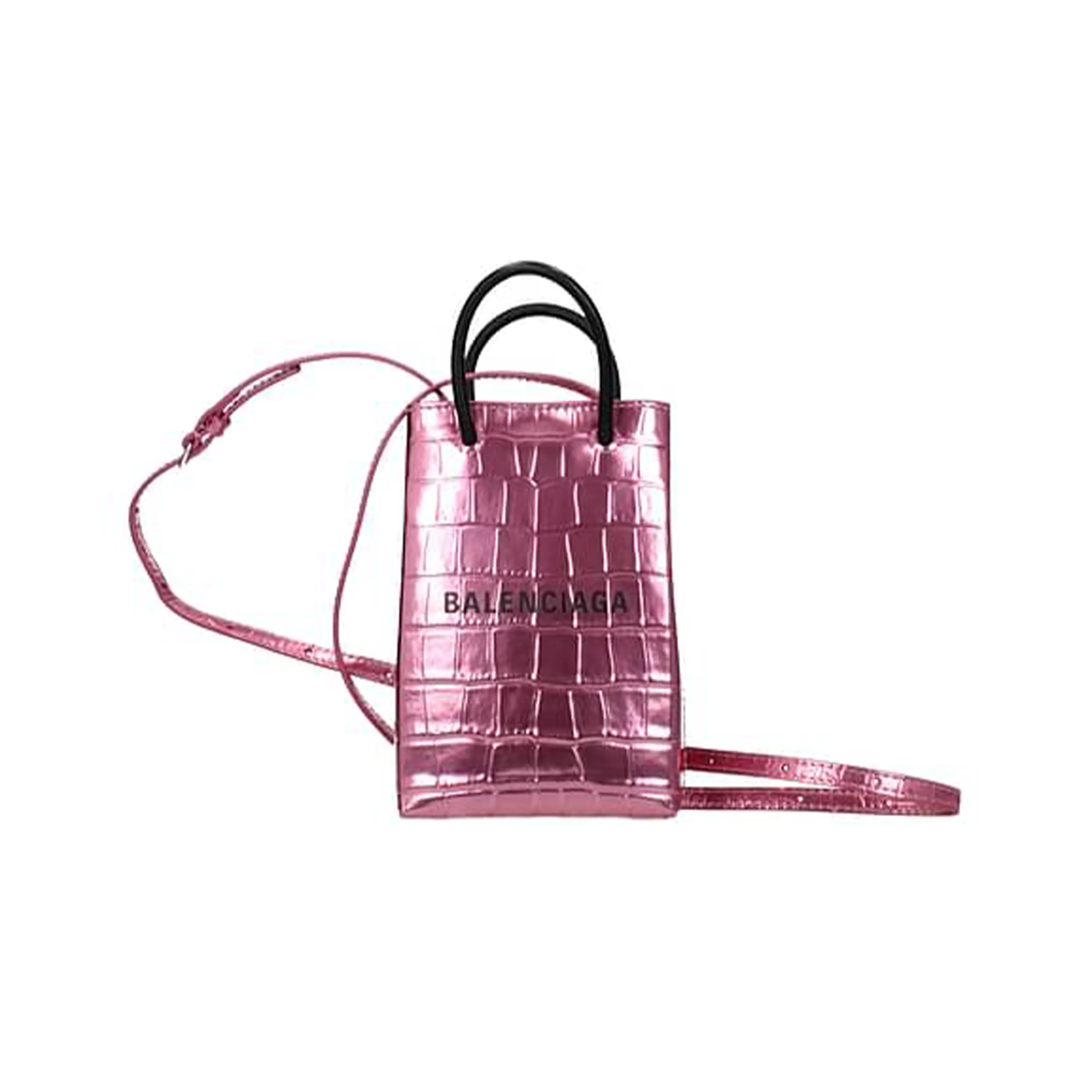 Balenciaga Logo Printed Mini Shopping Bag