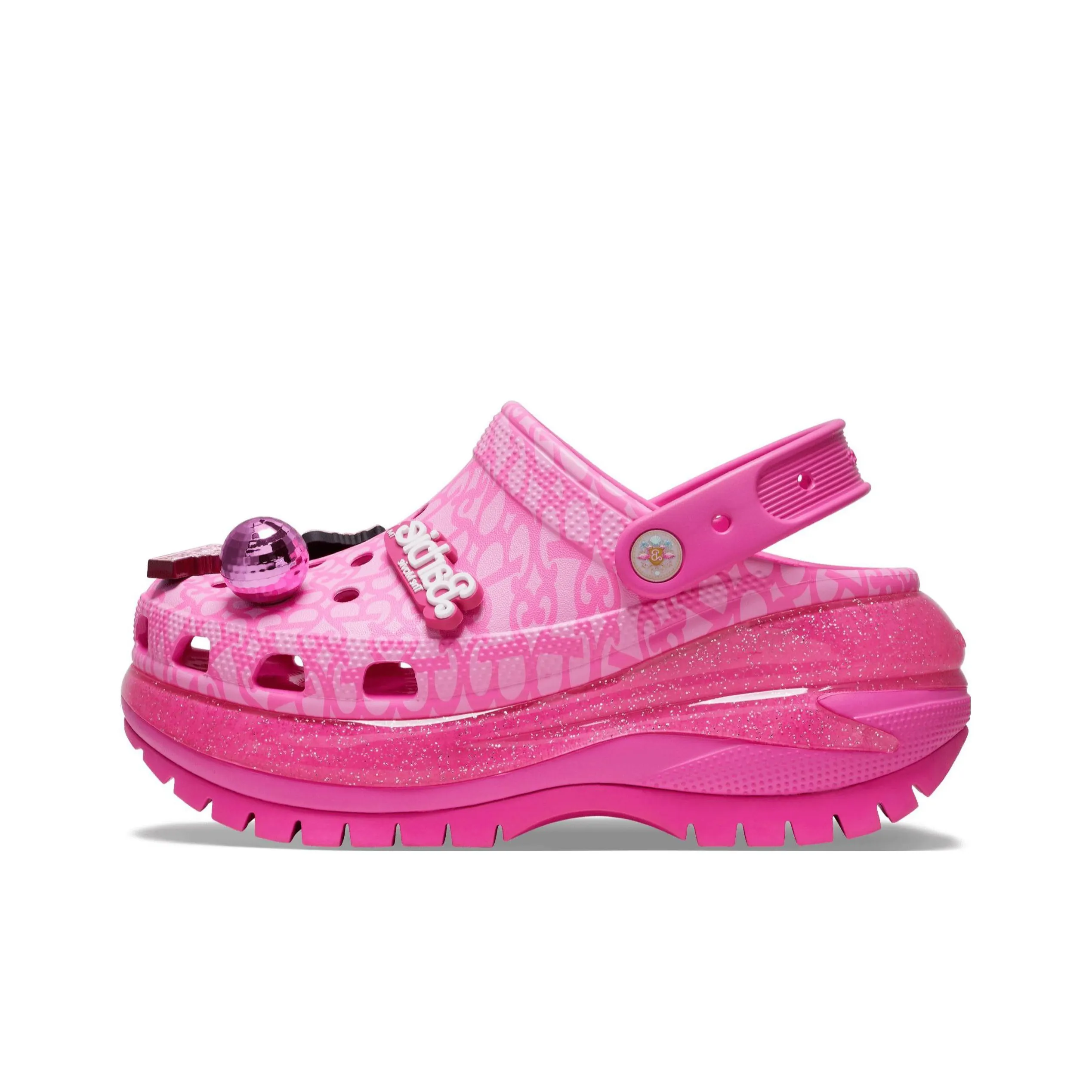 Crocs Classic Mega Crush Clog Barbie The Movie Electric Pink