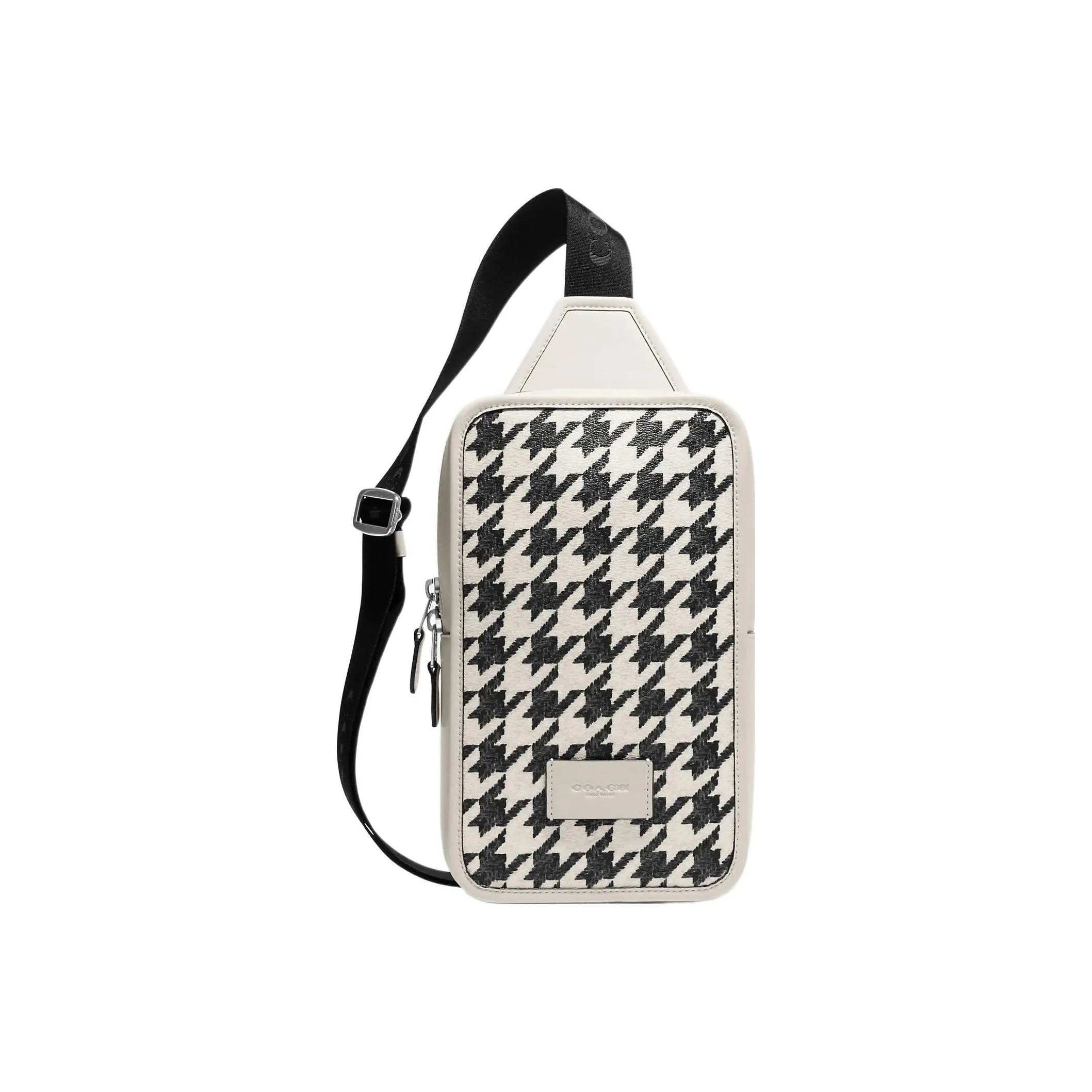 COACH Sullivan Canvas With Leather Crossbody Bag, Fanny Pack, Sling Bag Small Size Men's Black White