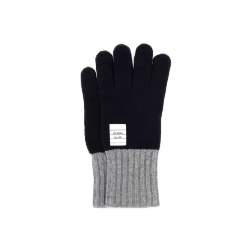THOM BROWNE Cotton Knit Перчатки Темно-синий Мужские