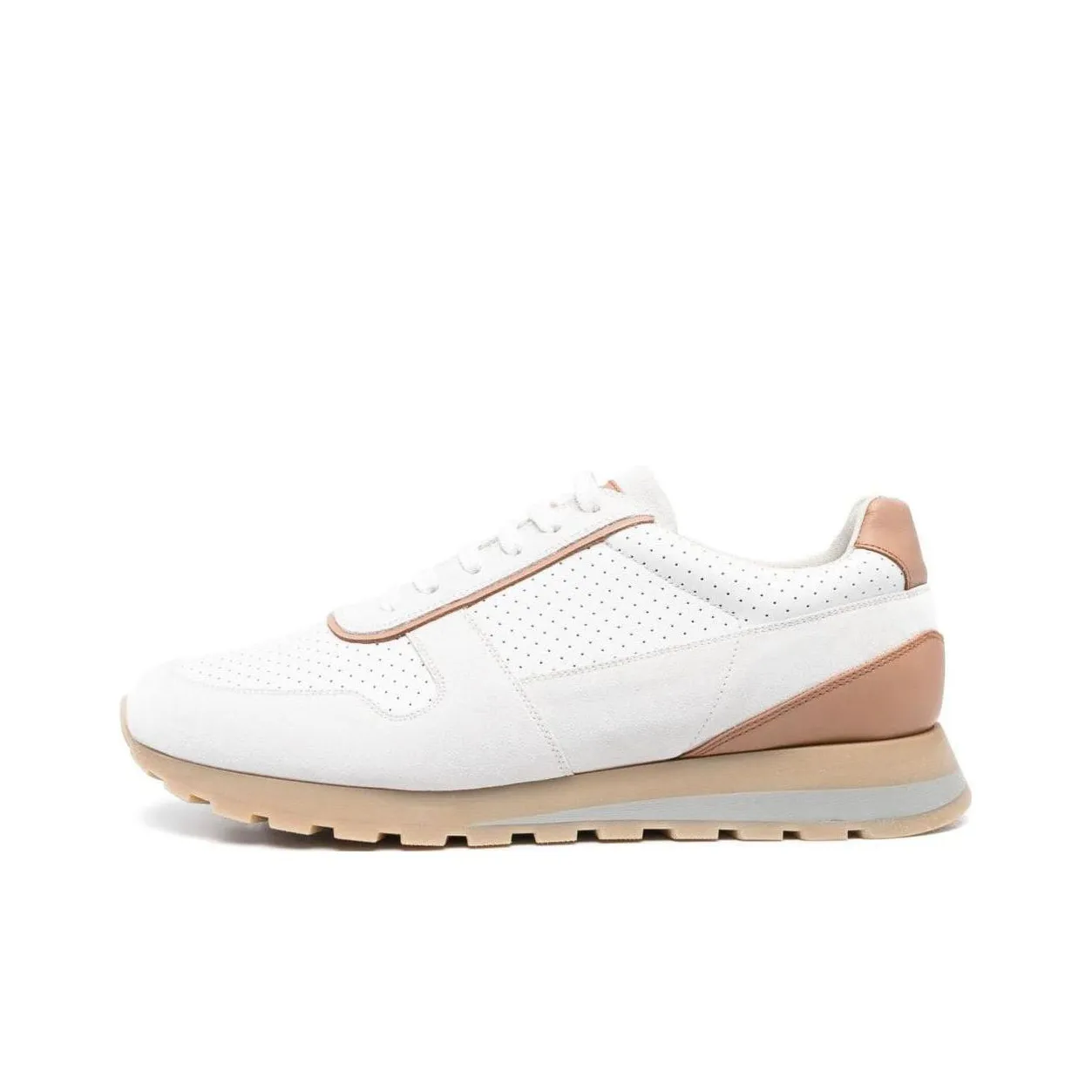 Brunello Cucinelli Low Top Casual Shoes Unisex White Brown