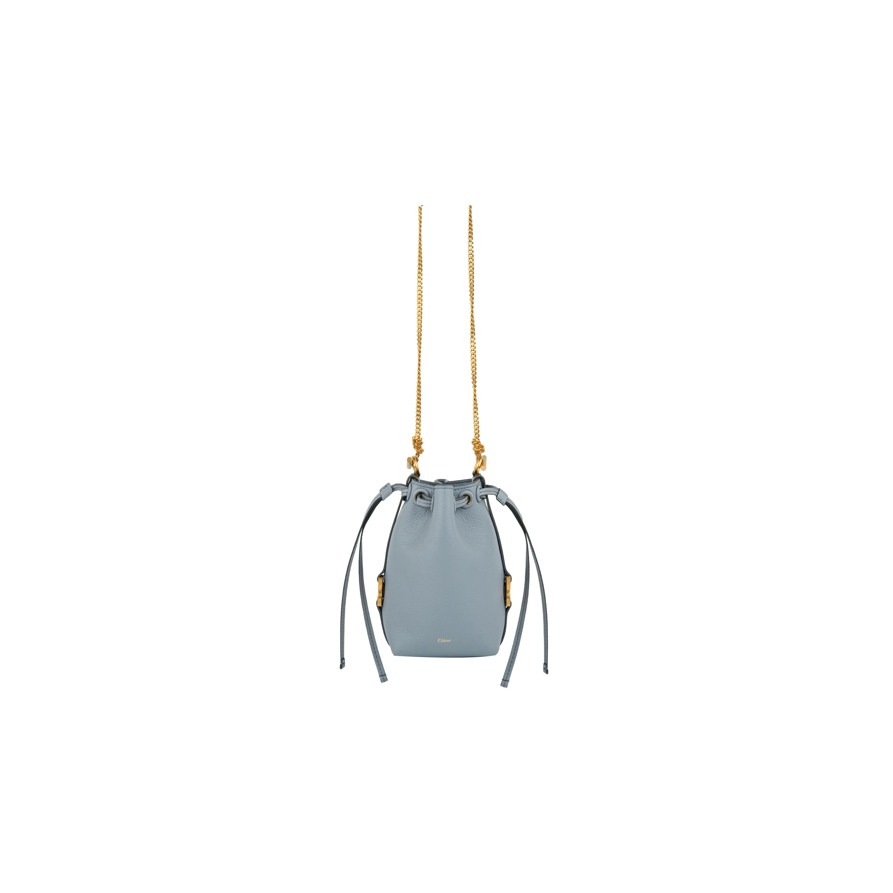Chloe Marcie Grain Calfskin Shoulder Bag, Crossbody Bag Extra Mini Women's Haze Blue