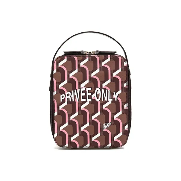ROSA.K Cow Leather Patchwork PVC Golf Bag Equipment Bag Handheld Toiletry Bag Storage Bag Makeup Bag Unisex Multicolor