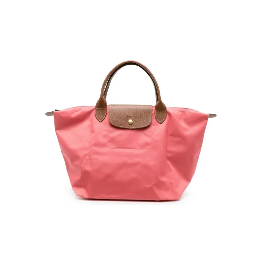 LONGCHAMP Le Pliage Polyamide Dumpling Bag Handbag Medium Size Women's Coral Pink