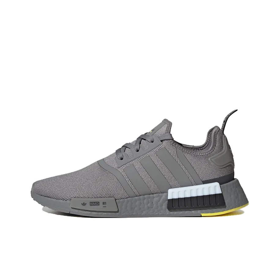 Adidas Originals NMD_R1 Slip Resistant Abrasion Resistant Низкий Топ Повседневная обувь Мужская Серый Белый
