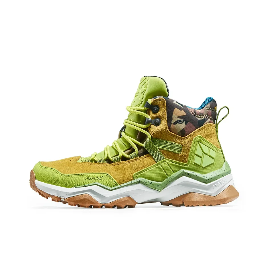 RAX Slip-resistant Waterproof High Top Streetwear Women's Green Рекс Слип-резистентный Водонепроницаемый Высокий Топ Уличная Обувь Женская Зеленая