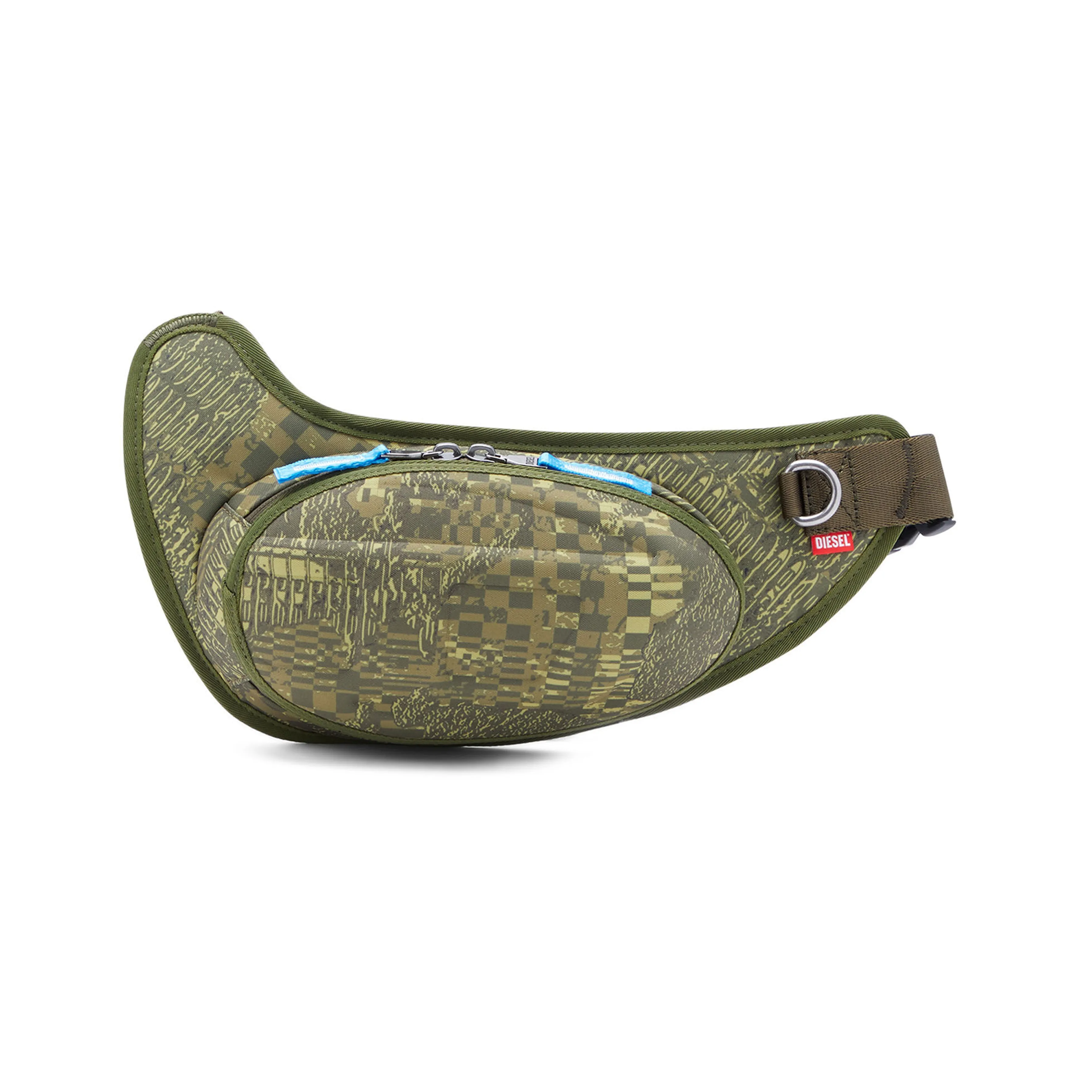 DIESEL Полиэстер Бананка Сумка через плечо Обычная Мужская Зеленая