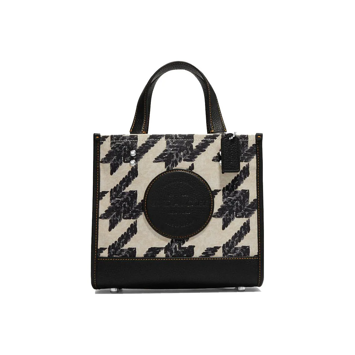 COACH Dempsey Canvas With Leather Canvas Bag Tote Tote Shopping Bag Handbag Women's Black & Cream