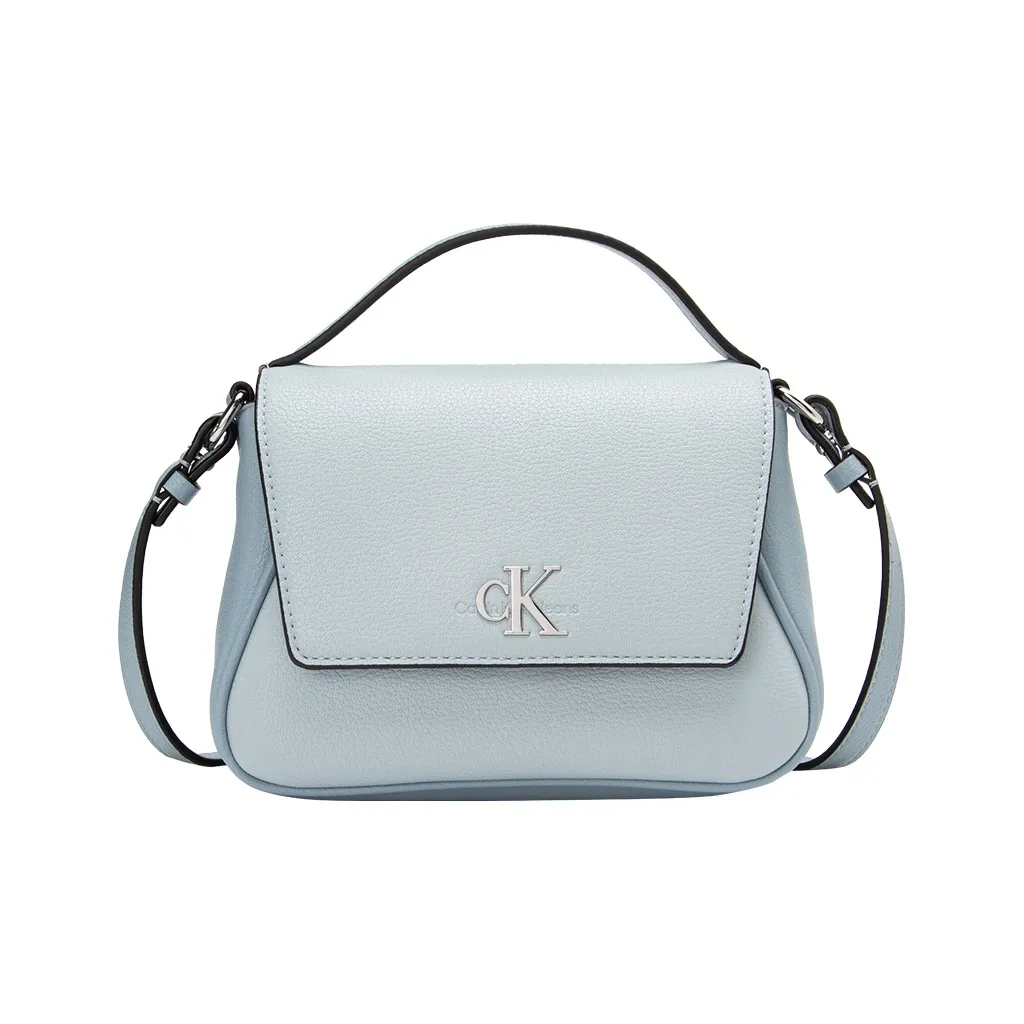CALVIN KLEIN PU Crossbody Handbag Women's Light Blue