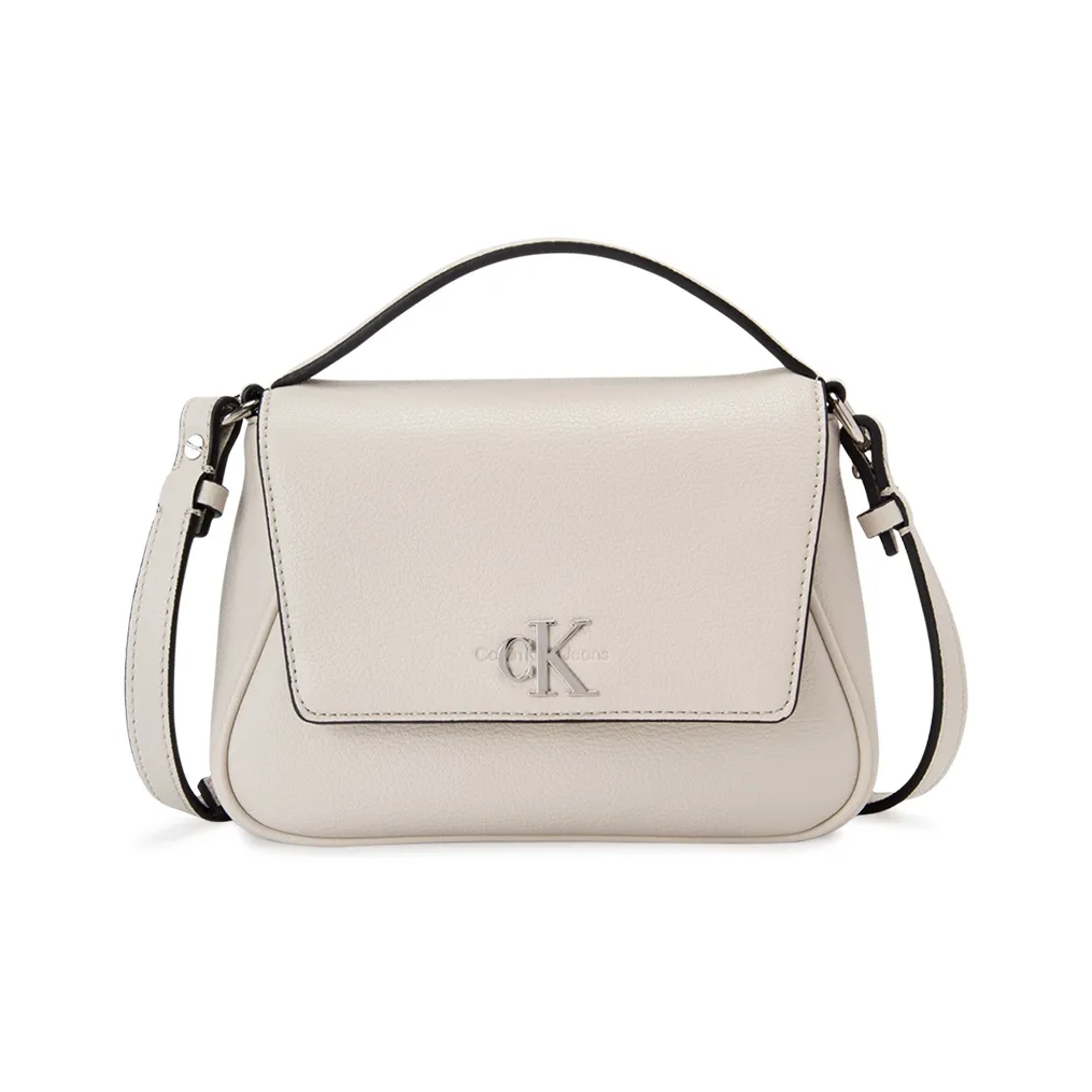 CALVIN KLEIN Artificial Leather Handbag, Shoulder Bag, Crossbody Bag Women's White