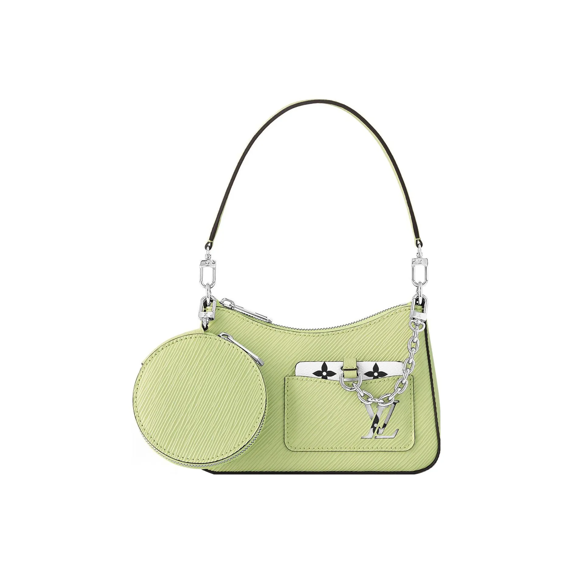 LOUIS VUITTON MARELLINI Epi Grained Cow Leather Shoulder Bag Portable Crossbody Bag Shoulder Bag Women's Green