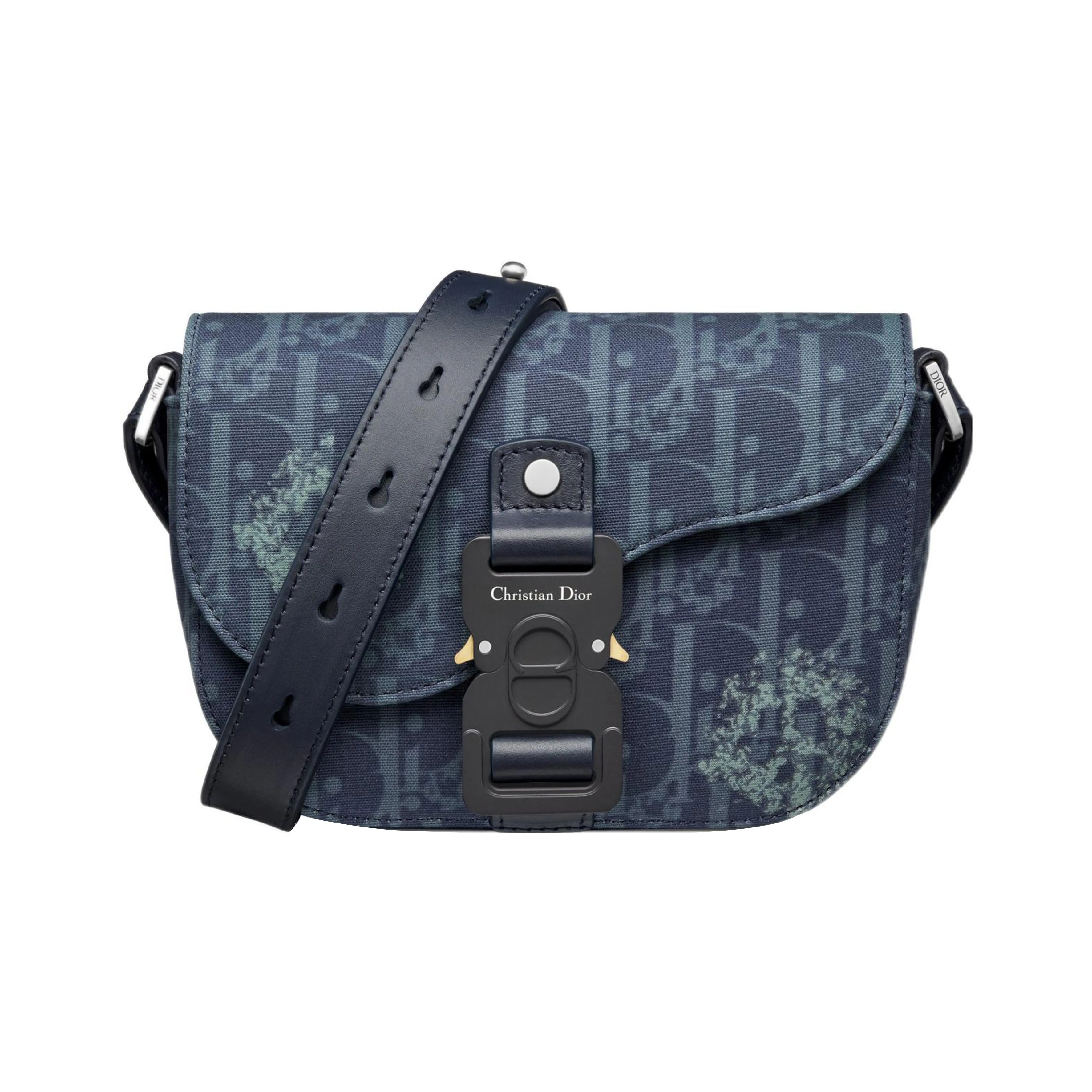 DIOR Saddle Denim Saddle Bag, One Shoulder Crossbody Clutch Men's Blue
