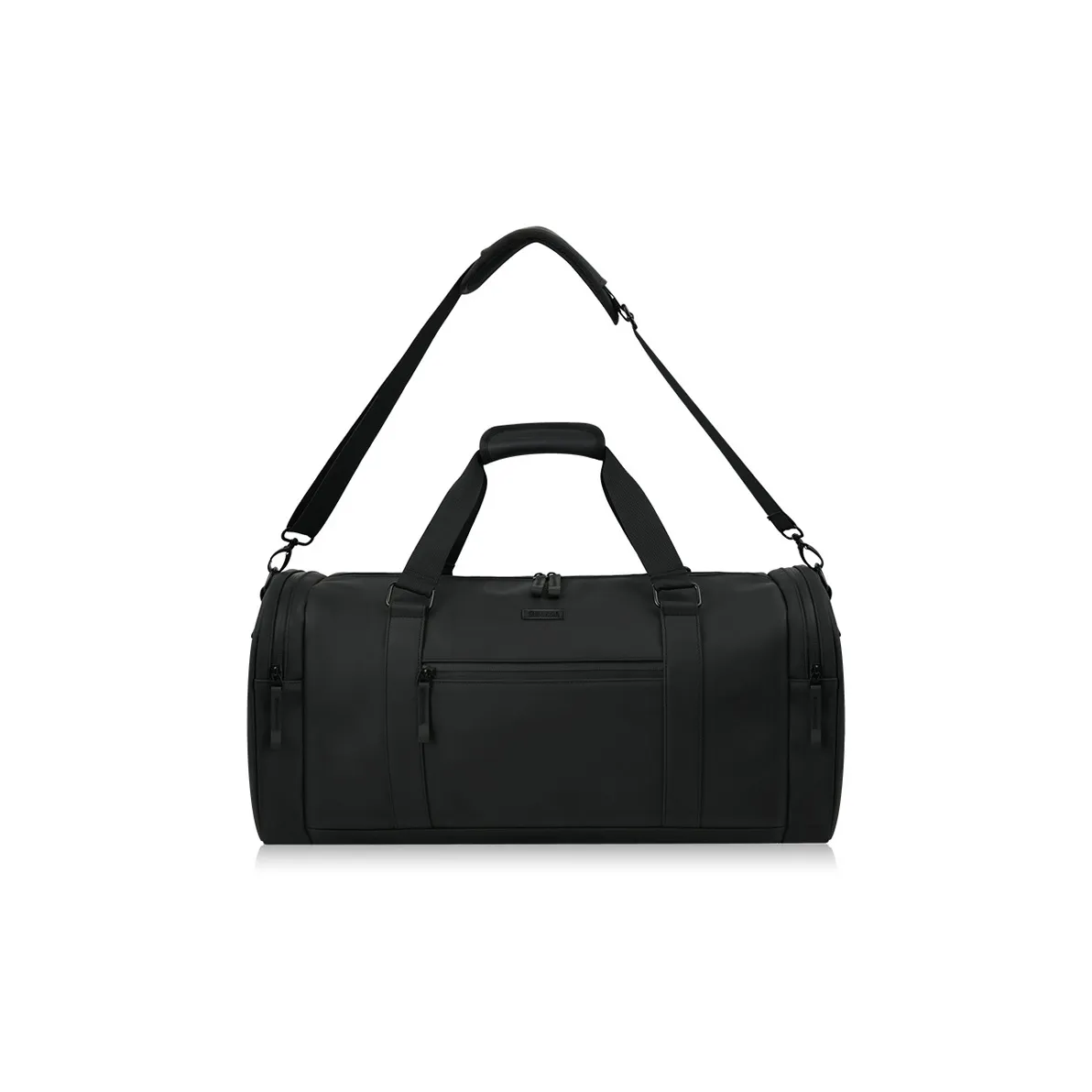 SUBURBIA PU Texture Portable Travel Bag One Shoulder Bag Luggage Bag Gym Bag Large Size Men's Black