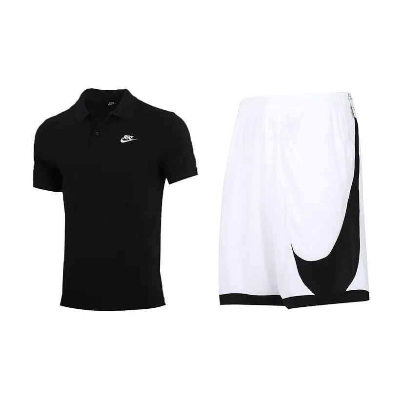 Nike Casual Sportswear Men's Black Top+White Pants