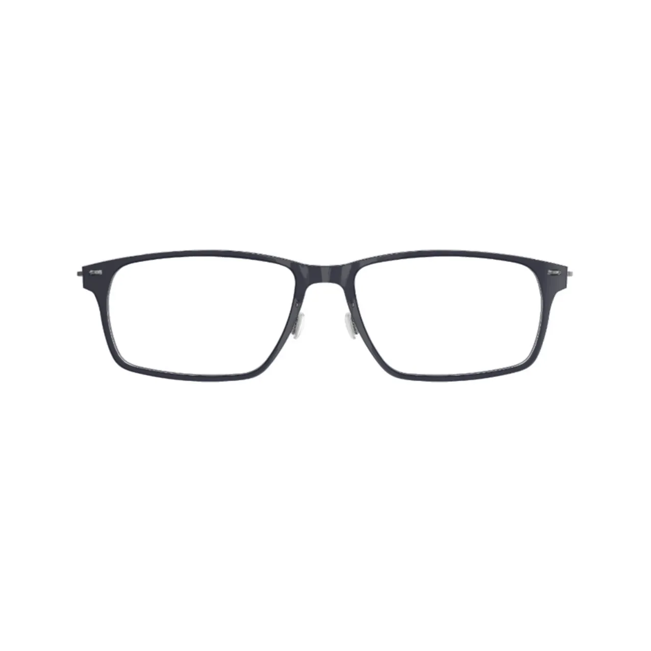 LINDBERG Plate Frame Titanium Rectangular Eyeglass Frames Unisex Silver/Black