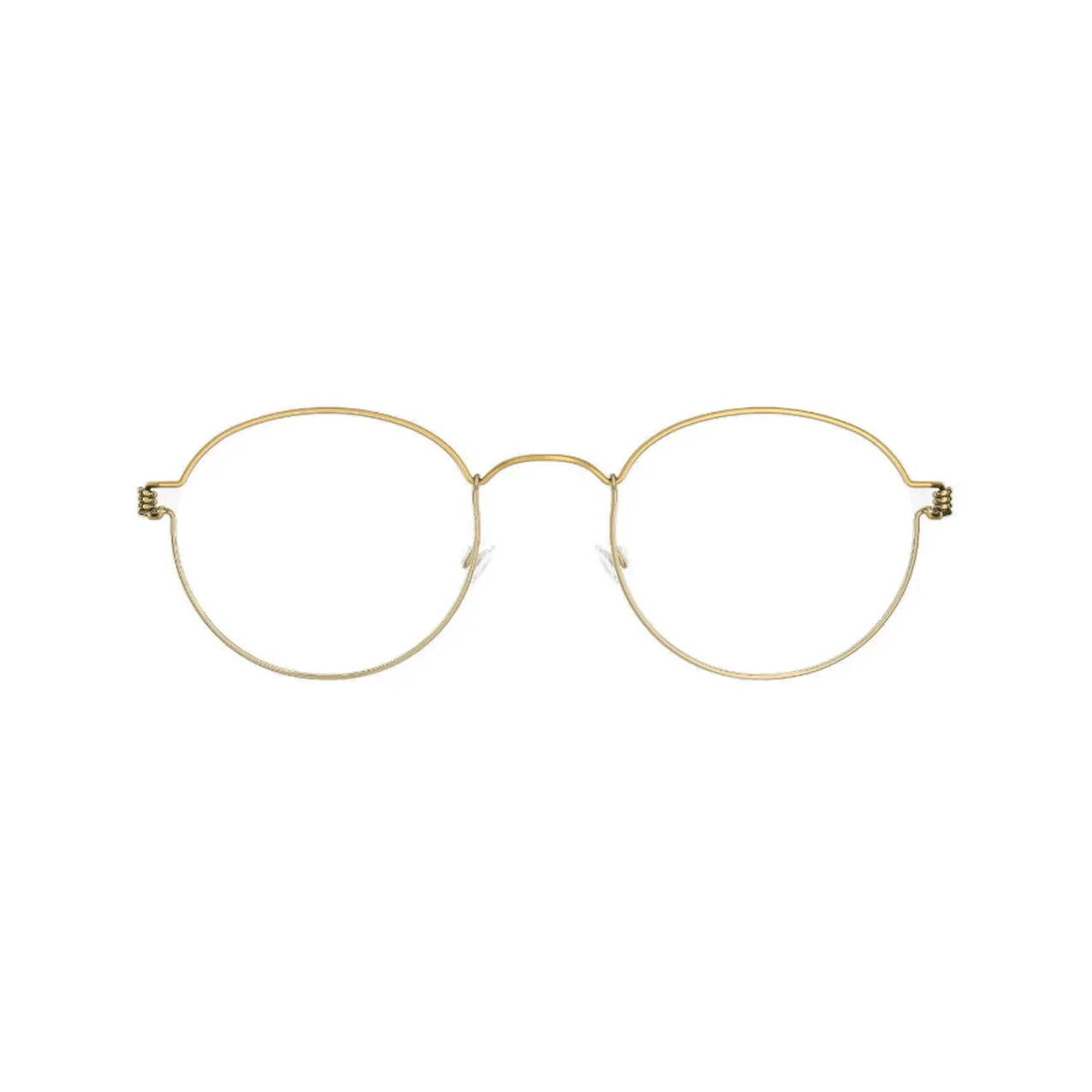 LINDBERG Titanium Round Eyeglass Frames Unisex Gold