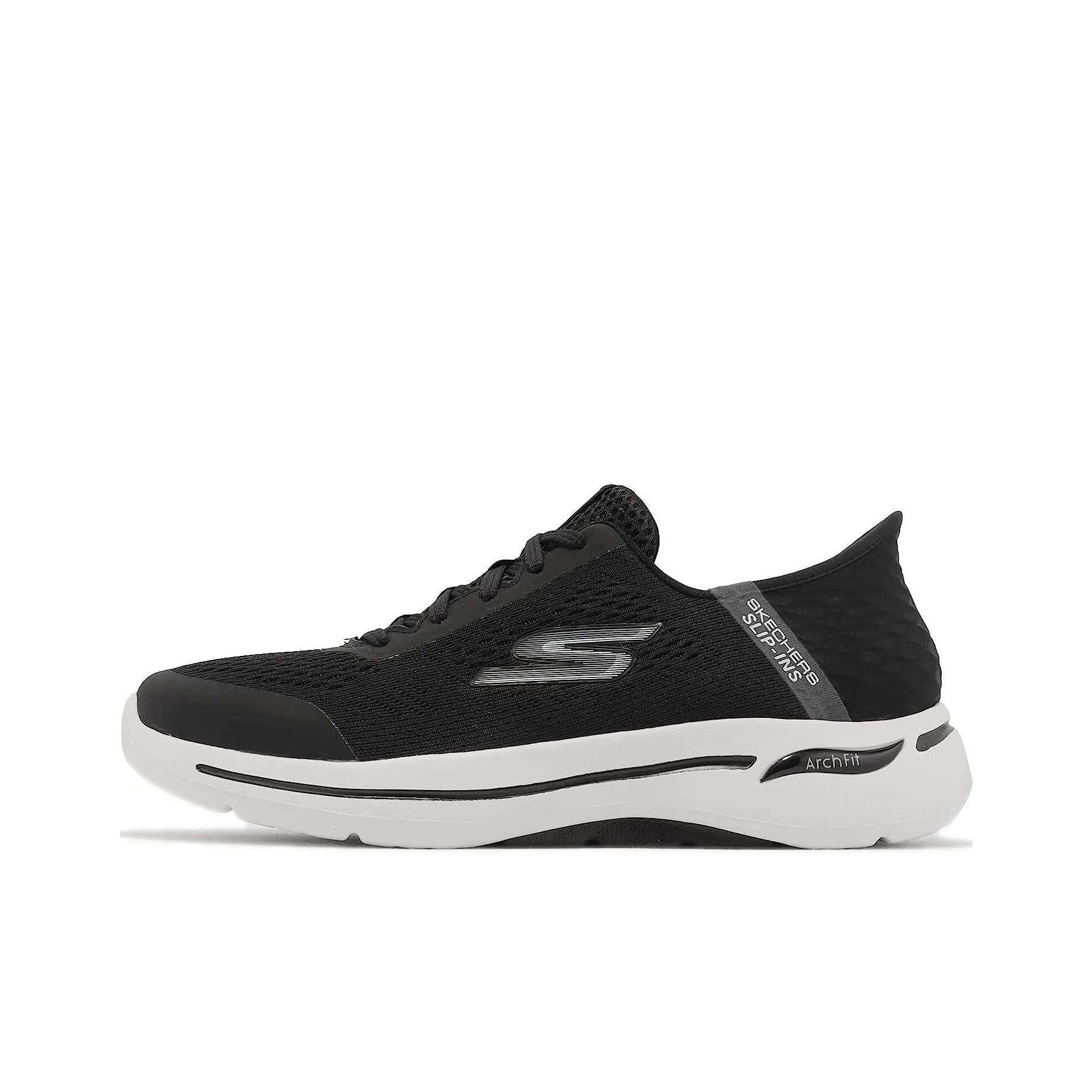 Skechers Go Walk Arch Fit Hands Бесплатно Slip ins Амортизация Легкий Низкий Топ Повседневный Мужской Черный