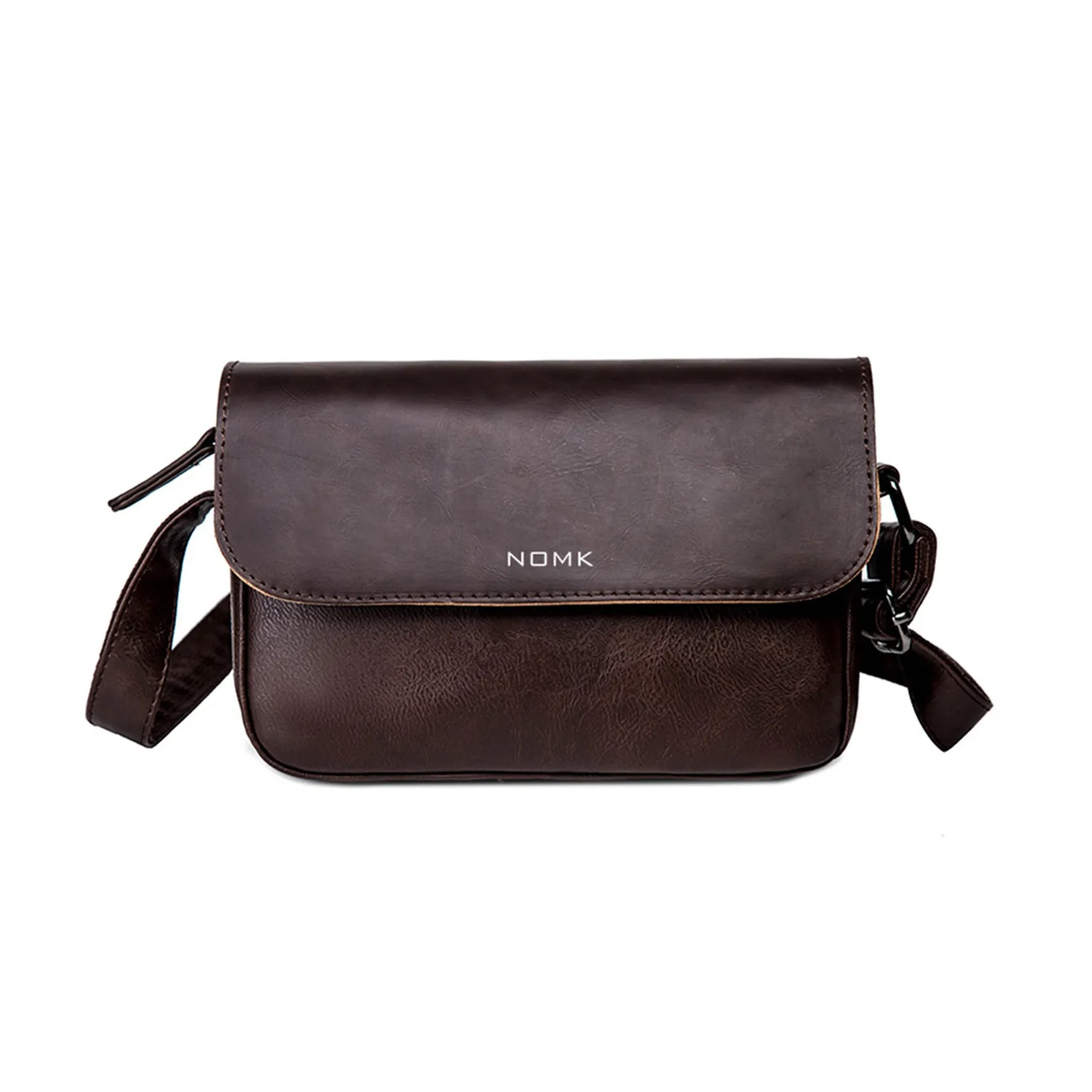 NOMK ПУ (полиуретан) Cortex Маленькая квадратная сумка сумка через плечо маленькая унисекс черный