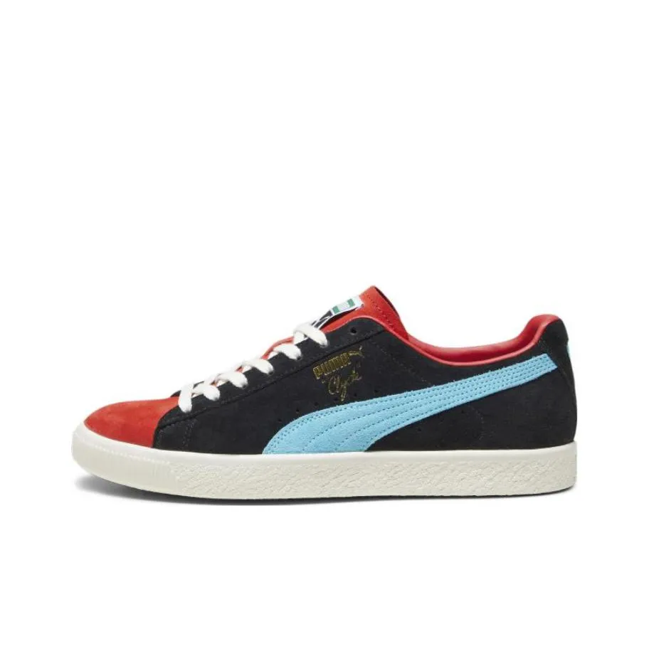 PUMA Clyde OG Low Топ Скейтборд Кроссовки Мужские Черные Синие Красные