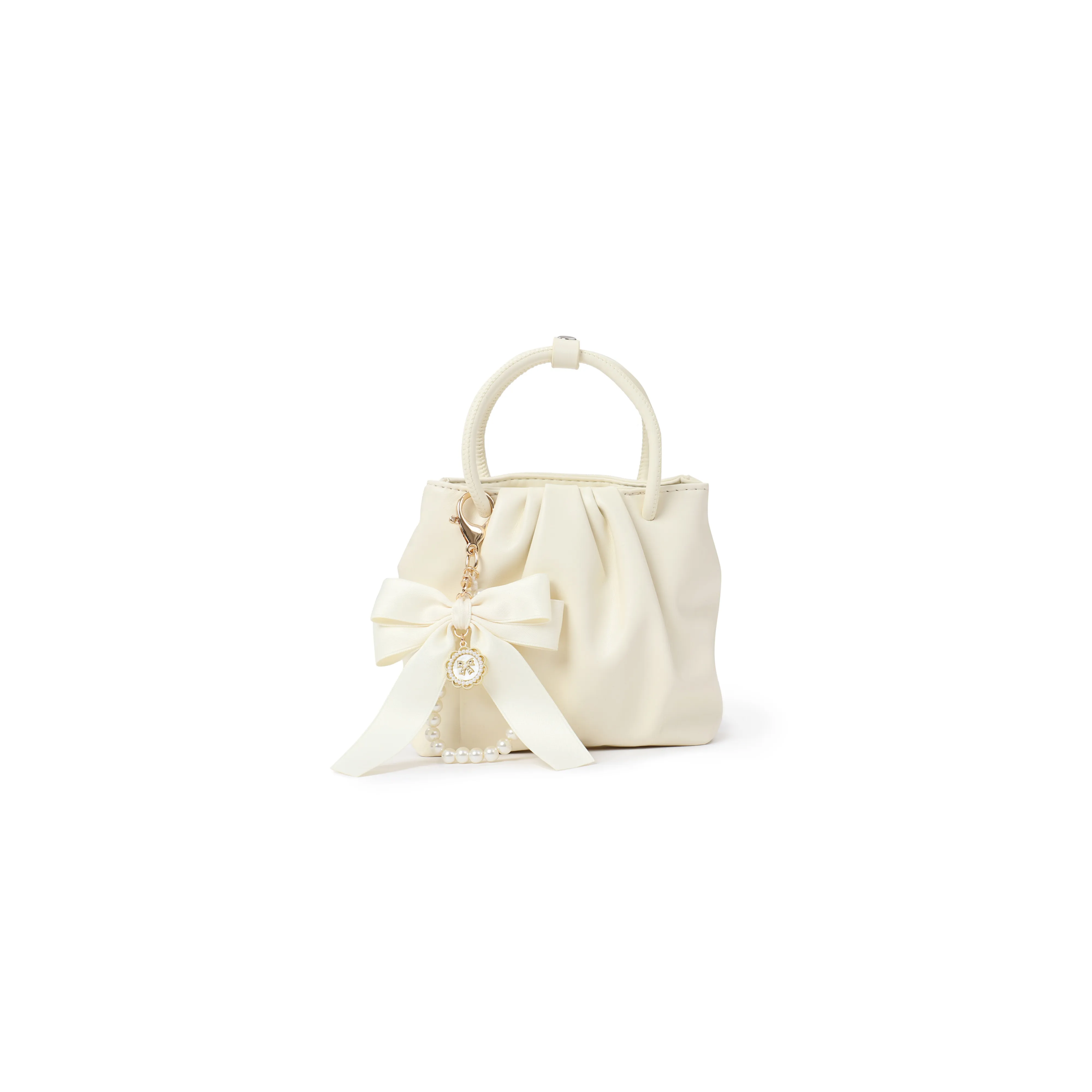 OTA PU Cream Small Square Bag, Crossbody, One Shoulder Handbag Trumpets Women's